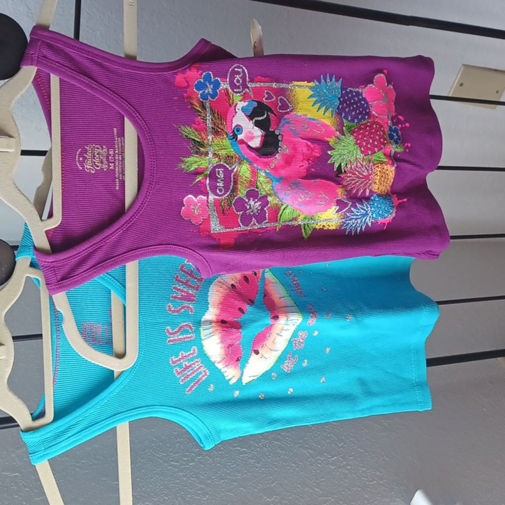 Nwt 2 kid's tees size M (7 - 8) new